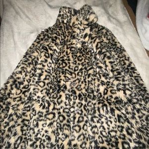 Fluffy cheetah coat